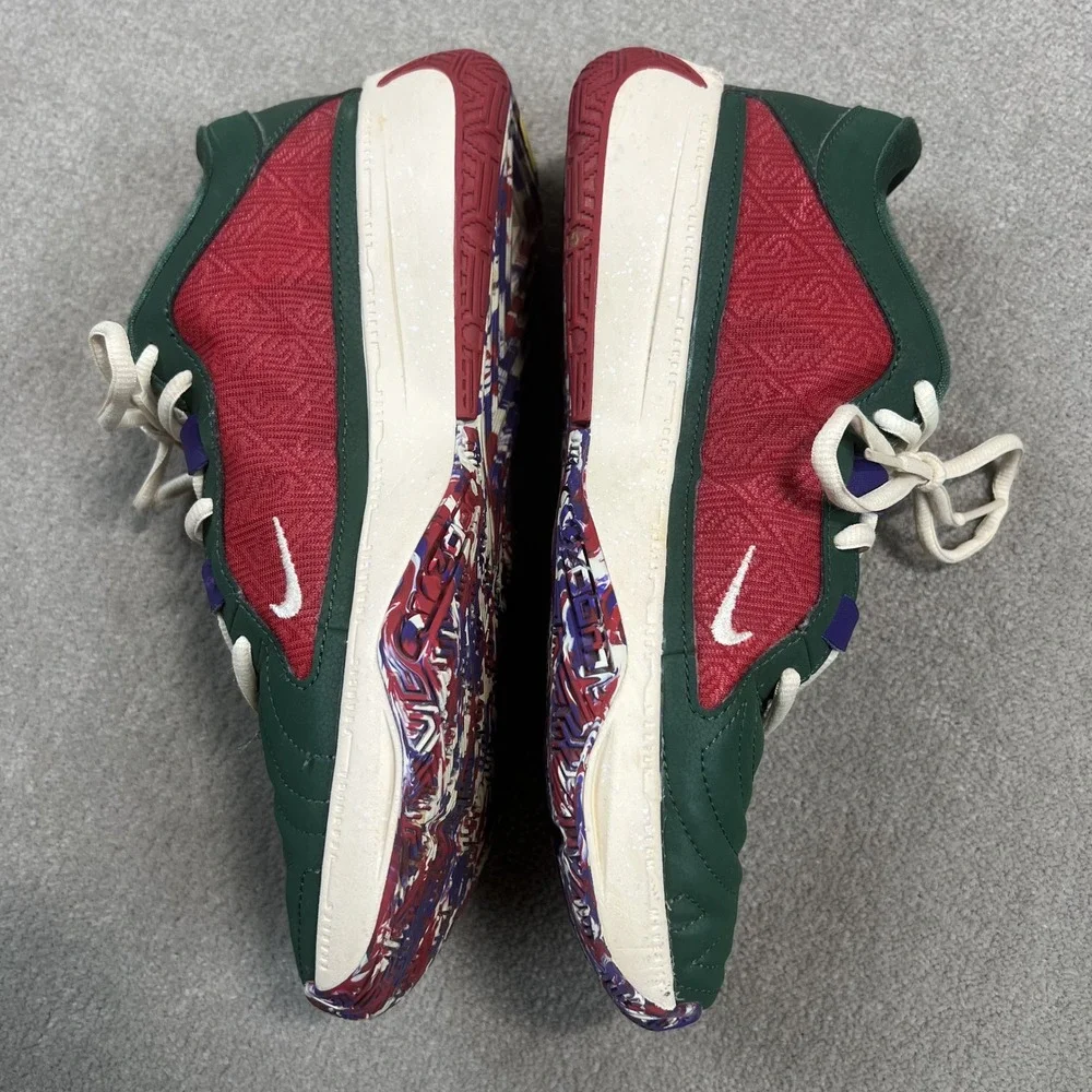 Nike Giannis Immortality 3 Basketball Shoes Womens 8 Green Red Gold DZ2944-600